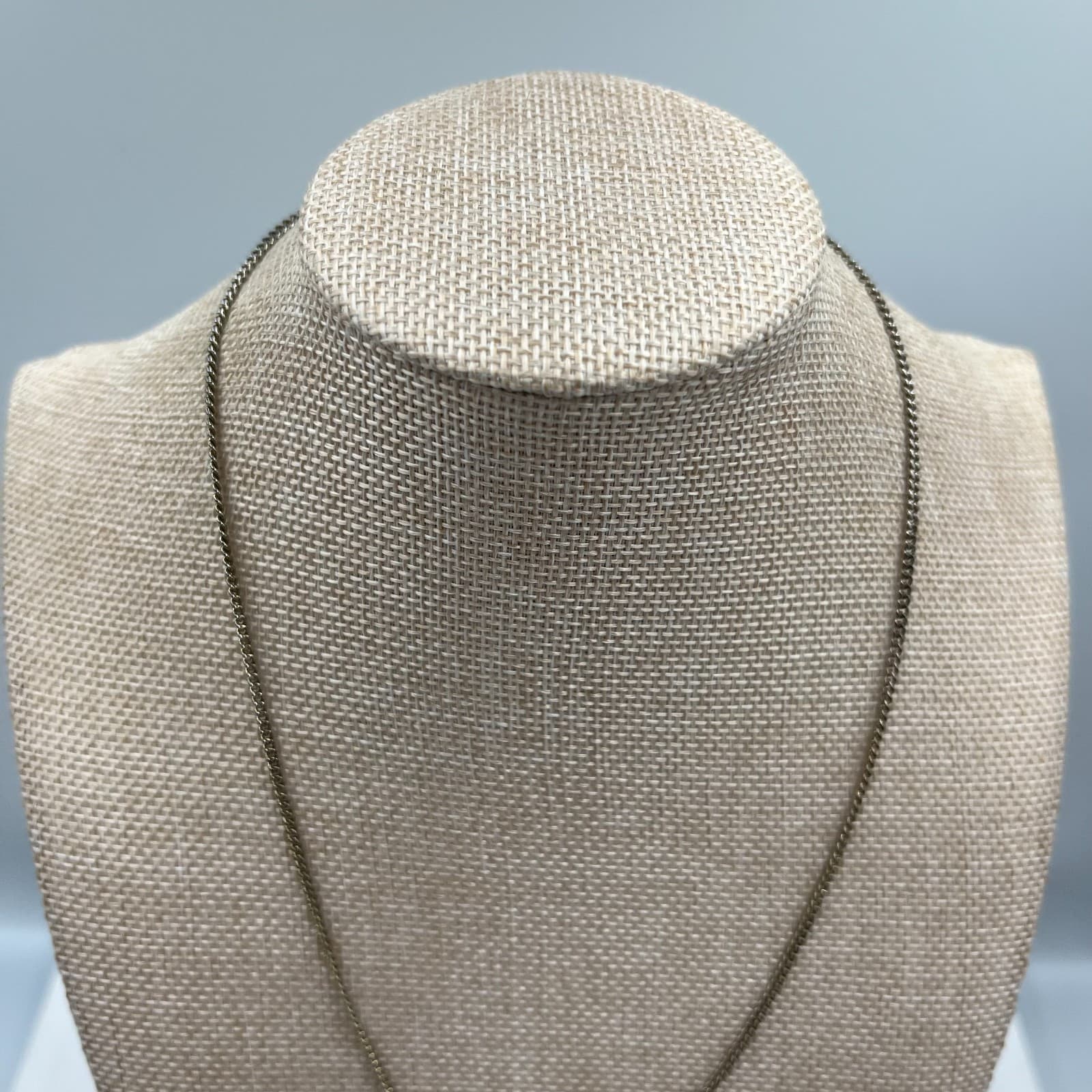 Vintage Lane Bryant "Joy" Script Necklace Silver Tone Rhinestone Pave Pendant 18 - Thumbnail 2