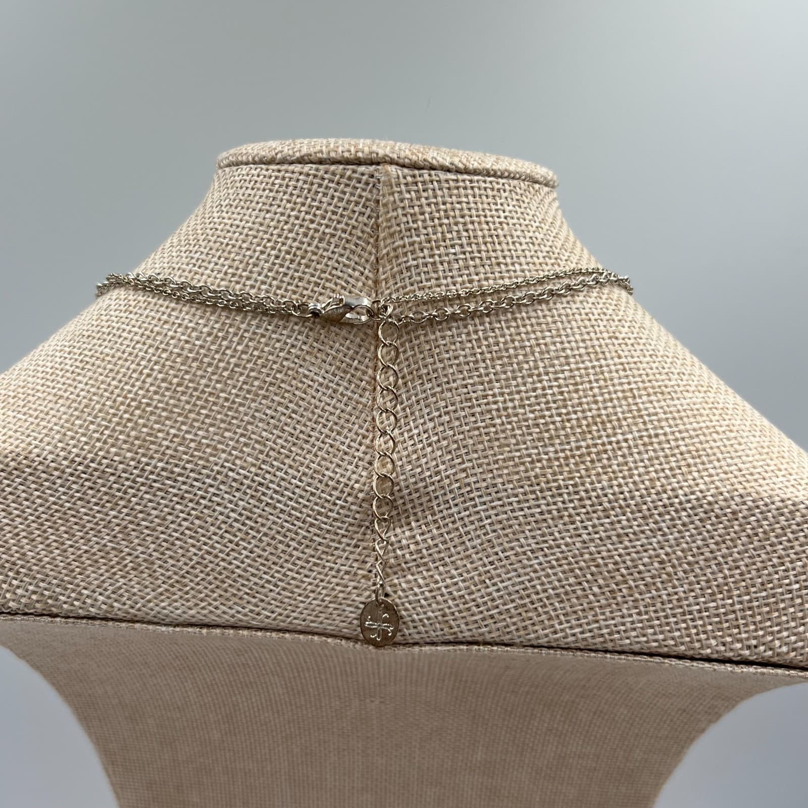 Vtg Boho Layered Statement Necklace Turquoise Beads Silver Tone Fringe Bib Tag - Thumbnail 7