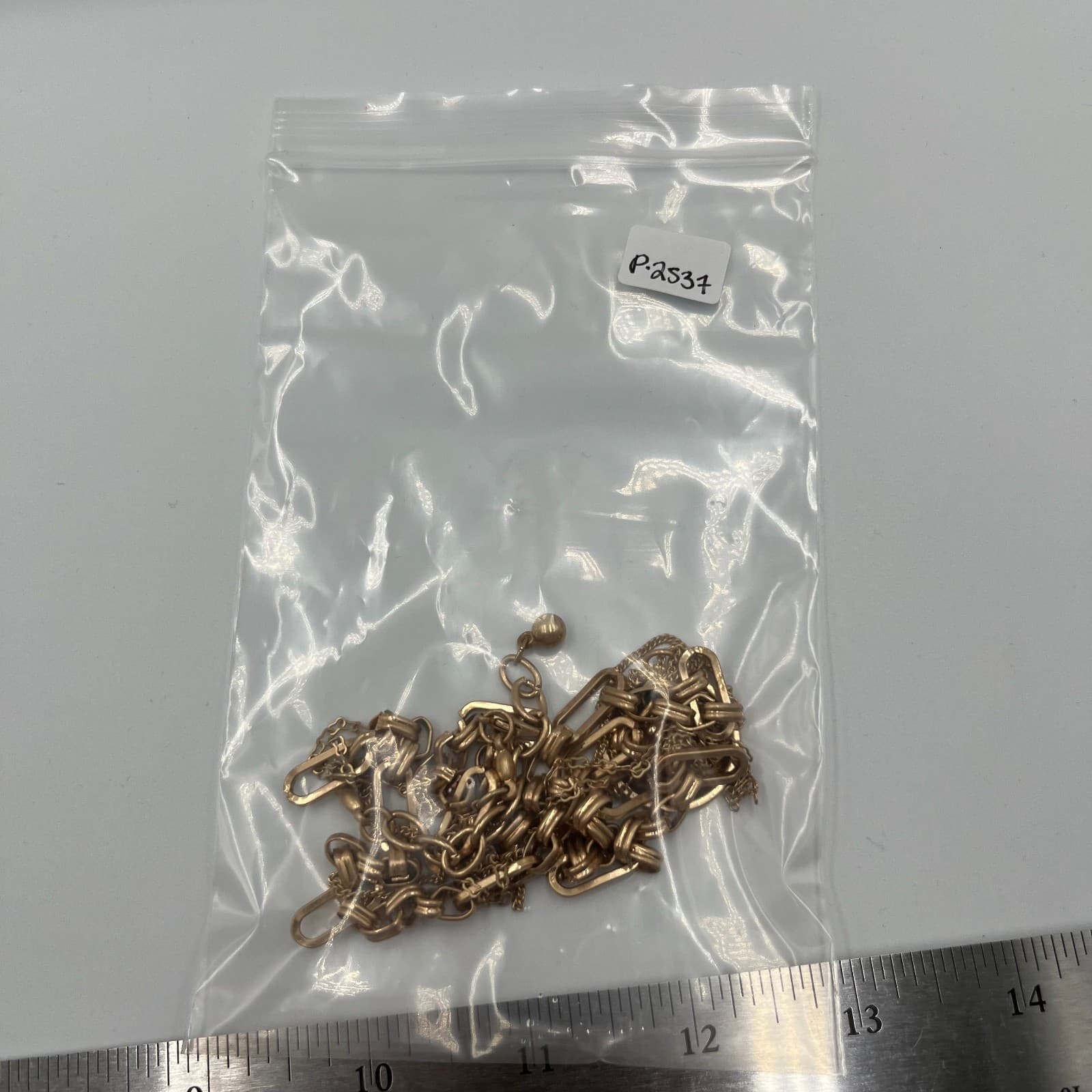 Vintage Gold Tone Triple Strand Layered Necklace Round Locket Pendant 18-24" - Thumbnail 9