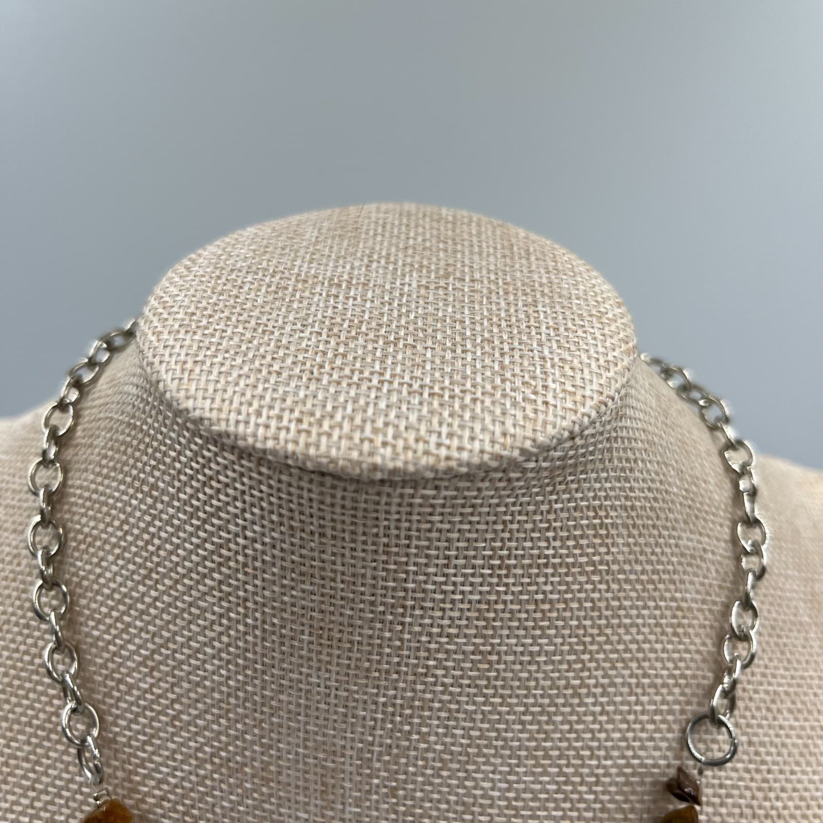 Vintage Tiger’s Eye Chip Necklace Natural Brown Gold Gemstone Beaded 24” 70s Boh - Thumbnail 2