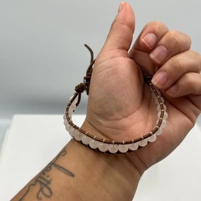 Vintage Murano Style Millefiori Glass Stretch Bracelet Confetti Beads Gold Tone - Thumbnail 5