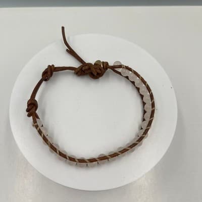 Vintage Murano Style Millefiori Glass Stretch Bracelet Confetti Beads Gold Tone - Thumbnail 2