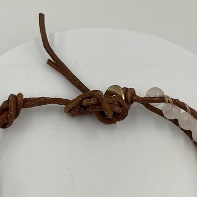 Vintage Murano Style Millefiori Glass Stretch Bracelet Confetti Beads Gold Tone - Thumbnail 3