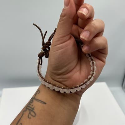 Vintage Murano Style Millefiori Glass Stretch Bracelet Confetti Beads Gold Tone - Thumbnail 8