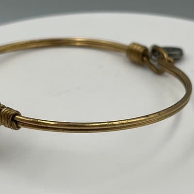 Vintage Luca + Danni Gold Tone Heart "Daughter" Stackable Bangle Bracelet - Thumbnail 5