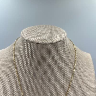 VTG Gold Tone Virgo Zodiac Nameplate Necklace Old English Font Script Celestial - Thumbnail 3