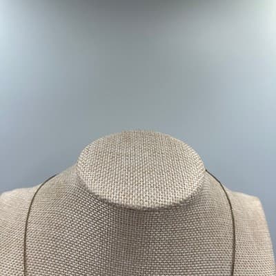 Gold Tone Chain Necklace w/ Heart Pearl Stations Dainty Minimalist Adjustable - Thumbnail 2