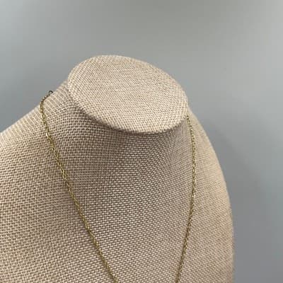 VTG Gold Tone Virgo Zodiac Nameplate Necklace Old English Font Script Celestial - Thumbnail 5