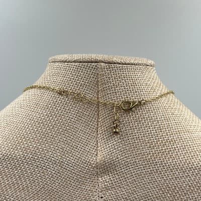 VTG Gold Tone Virgo Zodiac Nameplate Necklace Old English Font Script Celestial - Thumbnail 6