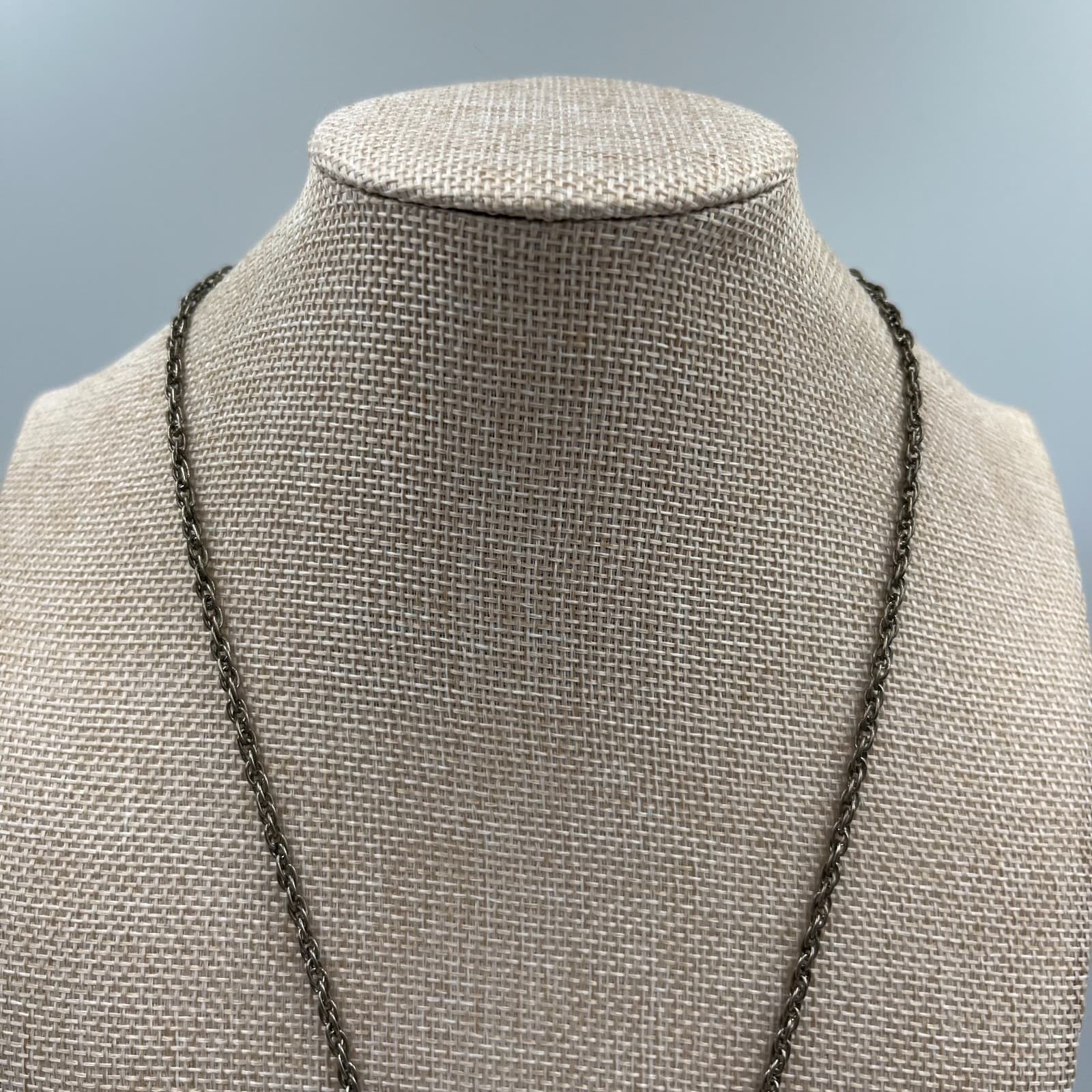 Vintage Articulated Owl Necklace 1970s Silver Tone Faux Turquoise Eyes Boho MCM - Thumbnail 2