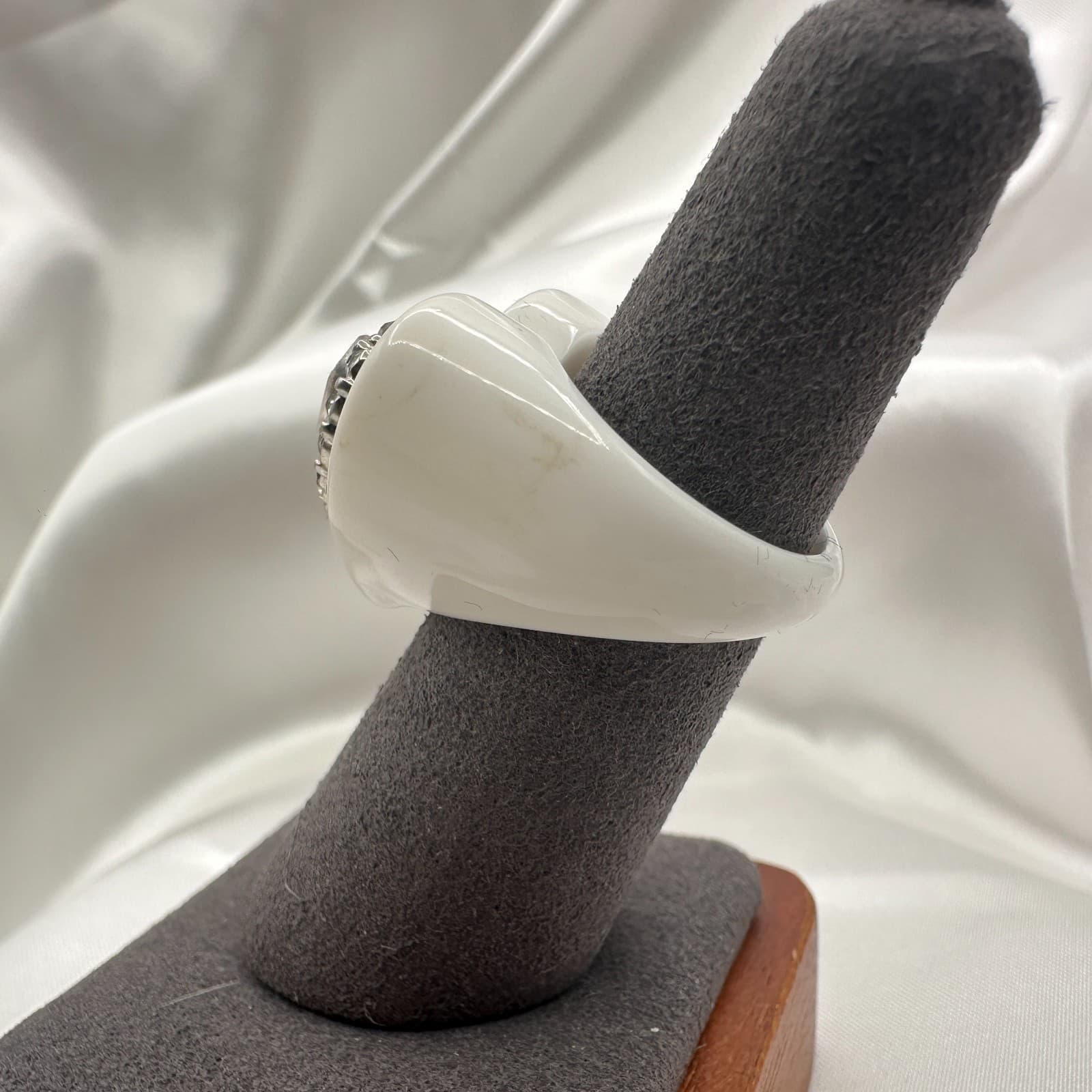 Vintage Y2K Rhinestone Heart Ring Statement Retro Women's Classic Jewelry - Thumbnail 4