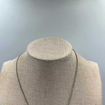 Vintage Antiqued Silver Tone Peacock Feather Floral Statement Bib Necklace - Thumbnail 2