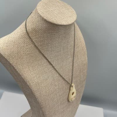 Vintage Antiqued Silver Tone Peacock Feather Floral Statement Bib Necklace - Thumbnail 5