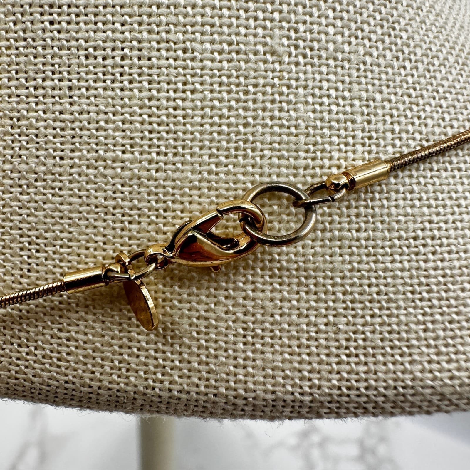 Vintage Gold-Tone Classic Retro Fashion Beaded Station Lobster Necklace - Thumbnail 7