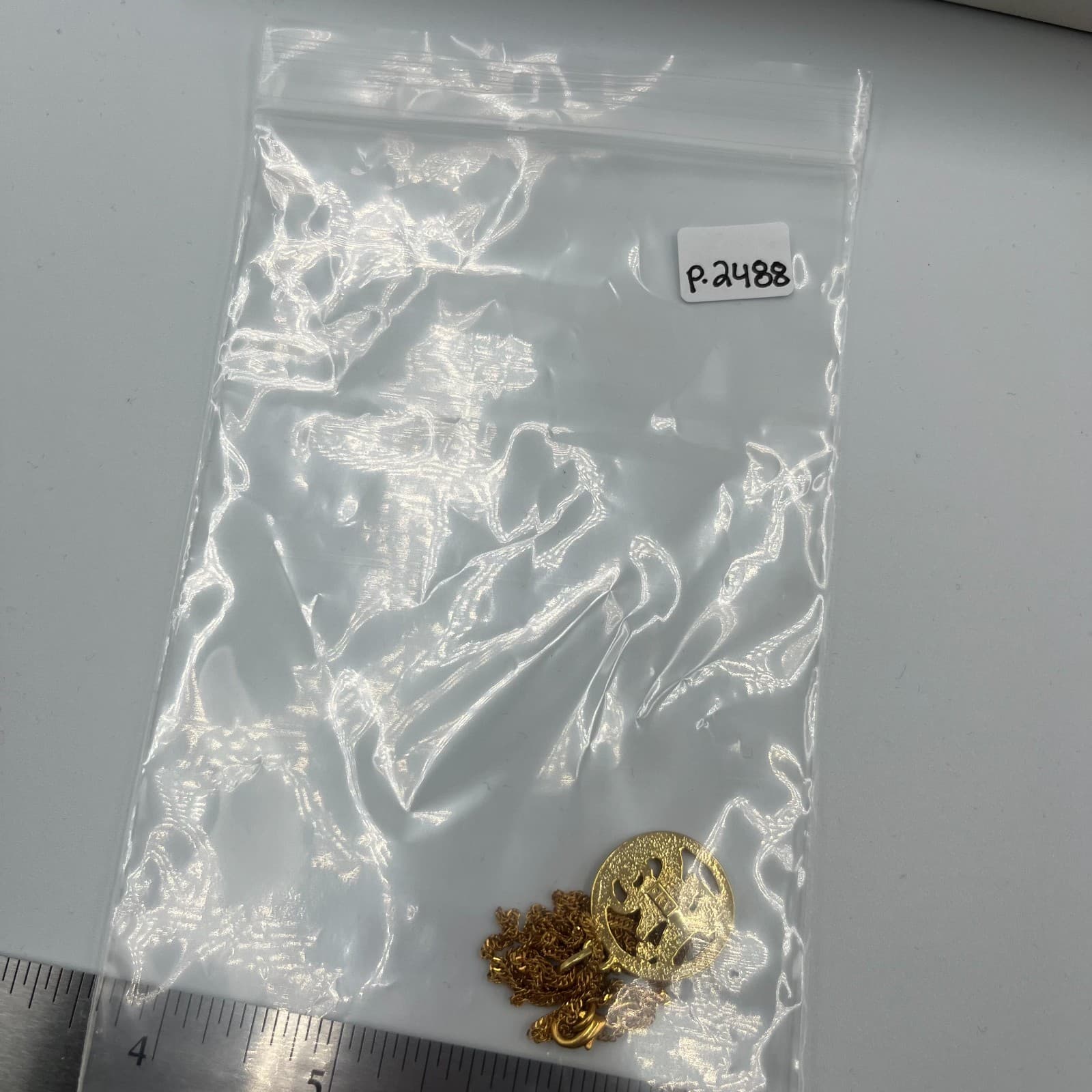 Vintage OM Symbol Pendant Necklace Gold Tone Rope Chain Yoga Spiritual Jewelry - Thumbnail 8