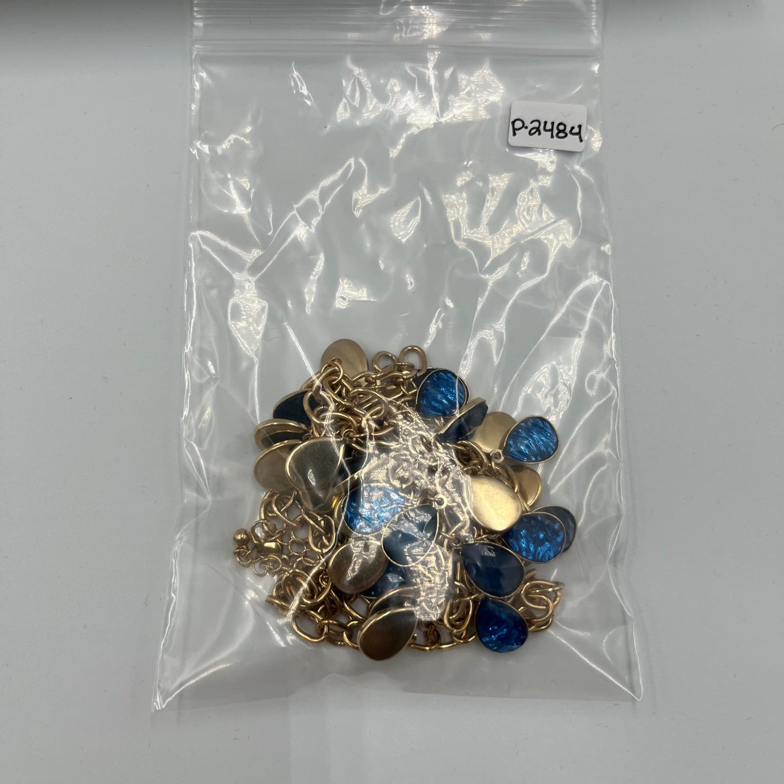 Vintage Blue Teardrop Bib Statement Necklace Silver Tone Boho Costume Jewelry 18 - Thumbnail 9