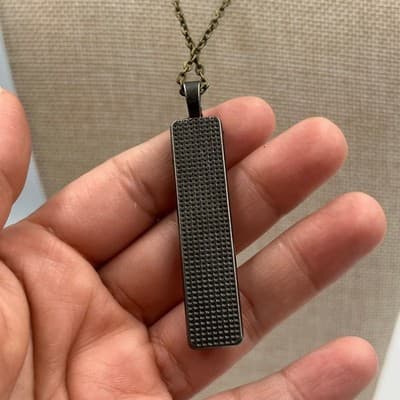 Vintage Set of 5 Abstract Glass Pendant Necklaces on Cord & Chain – Multicolor - Thumbnail 13