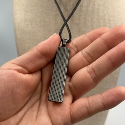 Vintage Set of 5 Abstract Glass Pendant Necklaces on Cord & Chain – Multicolor - Thumbnail 19