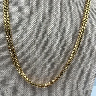 VTG Gold Tone Multi Strand Chain Necklace Chain Fashion Jewelry - Thumbnail 3