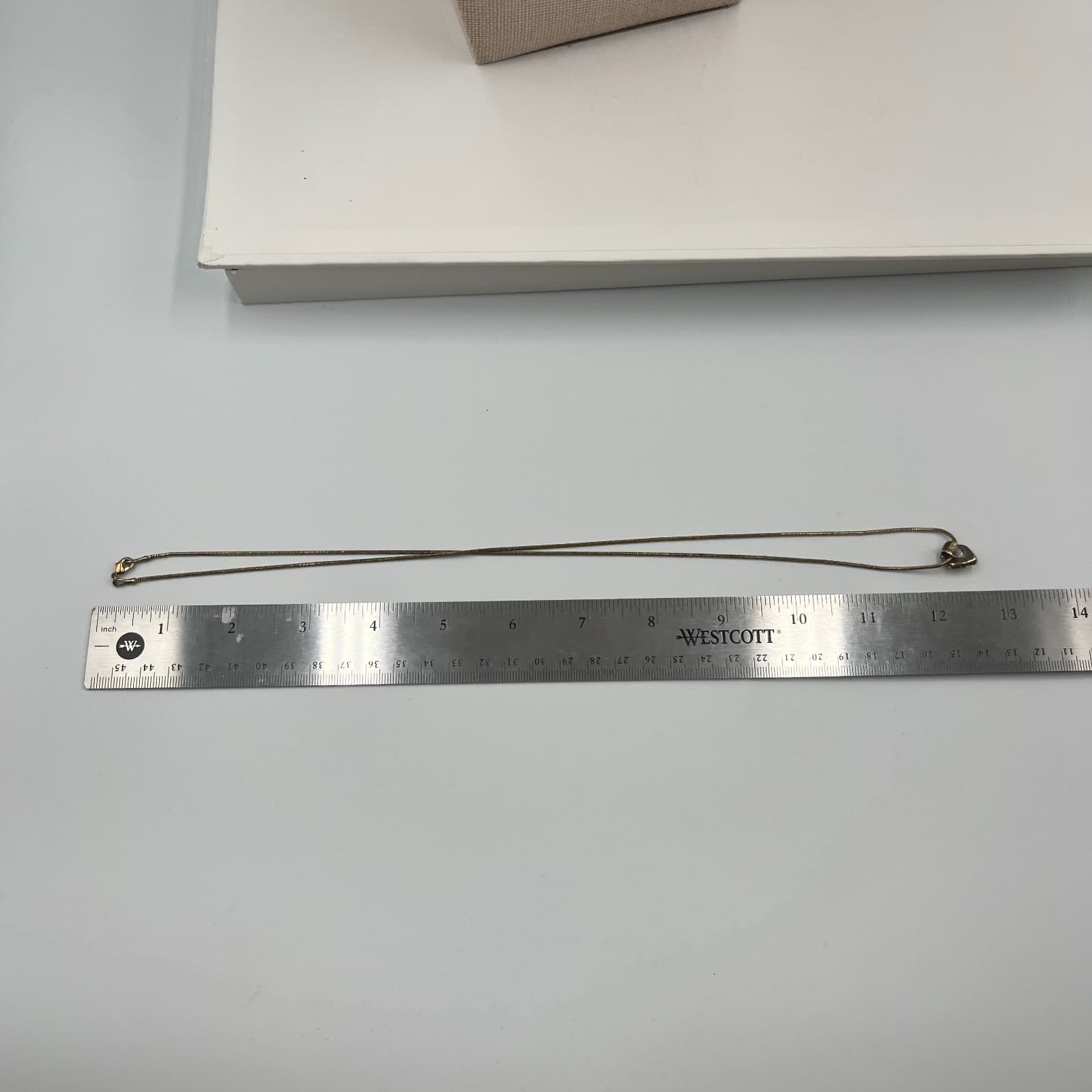 Vintage Gold Tone Snake Chain Necklace Yellow Topaz Glass Pendant MCM 18" Boho - Thumbnail 8