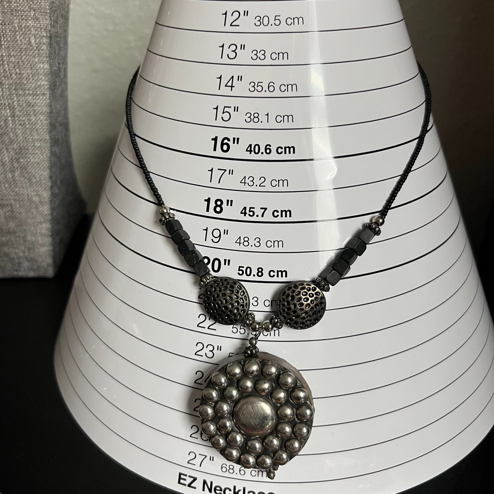 Vintage Boho Chunky Wood Bead Statement Necklace Tribal Ethnic Style Brown - Thumbnail 7