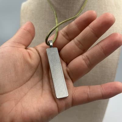 Vintage Set of 5 Abstract Glass Pendant Necklaces on Cord & Chain – Multicolor - Thumbnail 9