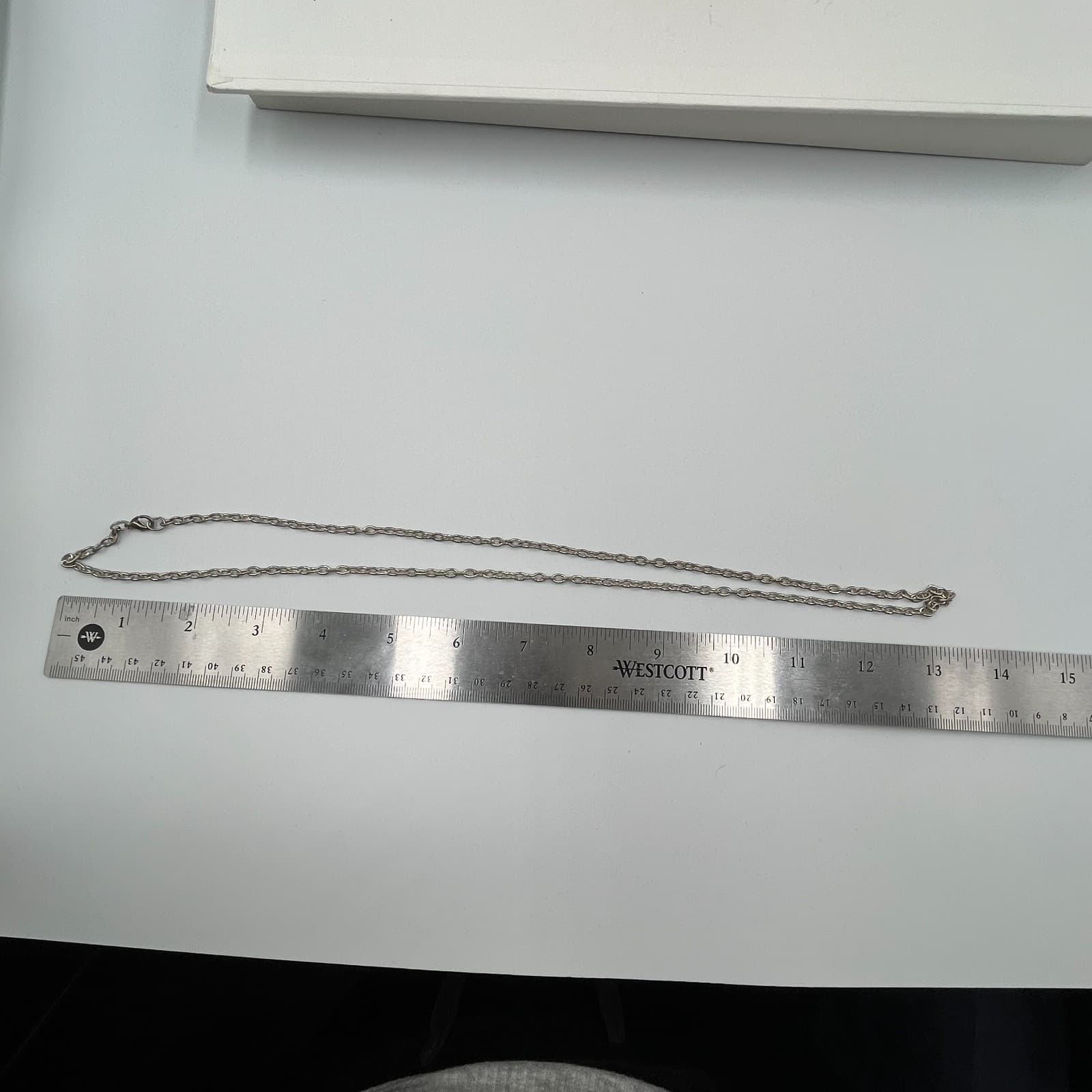 Vtg Open Heart Rhinestone Pendant Necklace Silver Tone Pavé Crystal Jewelry 18” - Thumbnail 6