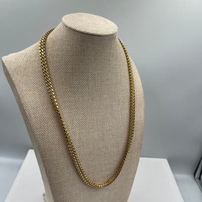 VTG Gold Tone Multi Strand Chain Necklace Chain Fashion Jewelry - Thumbnail 4