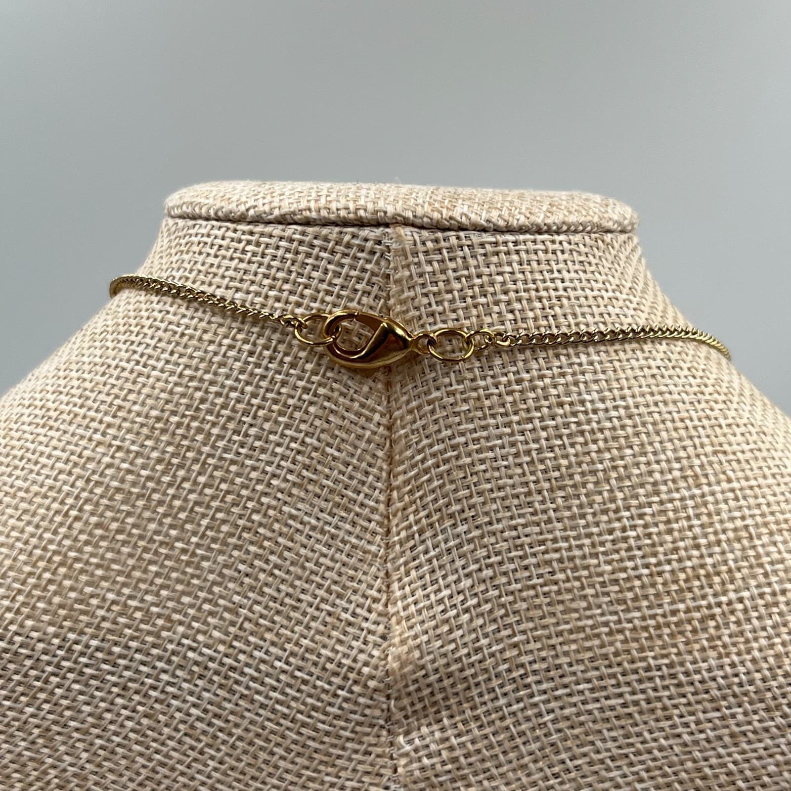 Vintage Gold Tone Marquise Rhinestone Necklace Red Pink Orange Statement Jewelry - Thumbnail 7