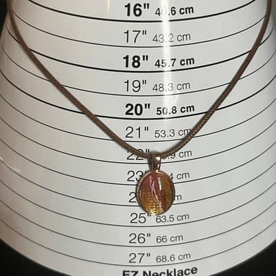 Vintage Set of 5 Abstract Glass Pendant Necklaces on Cord & Chain – Multicolor - Thumbnail 24