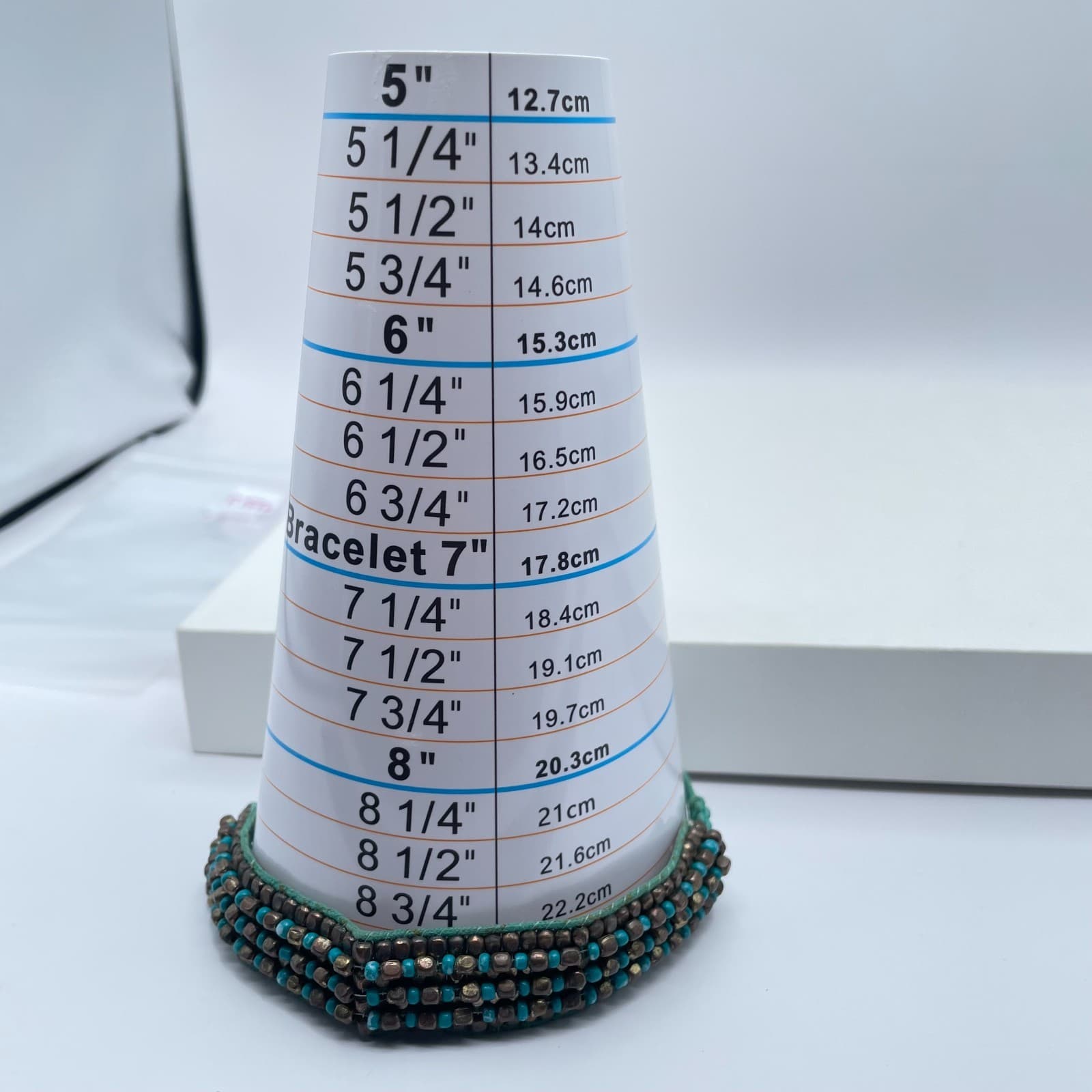 Handmade Turquoise Cord Bohemian-Style Seed Beads Woven Loom Beaded Bracelet - Thumbnail 2