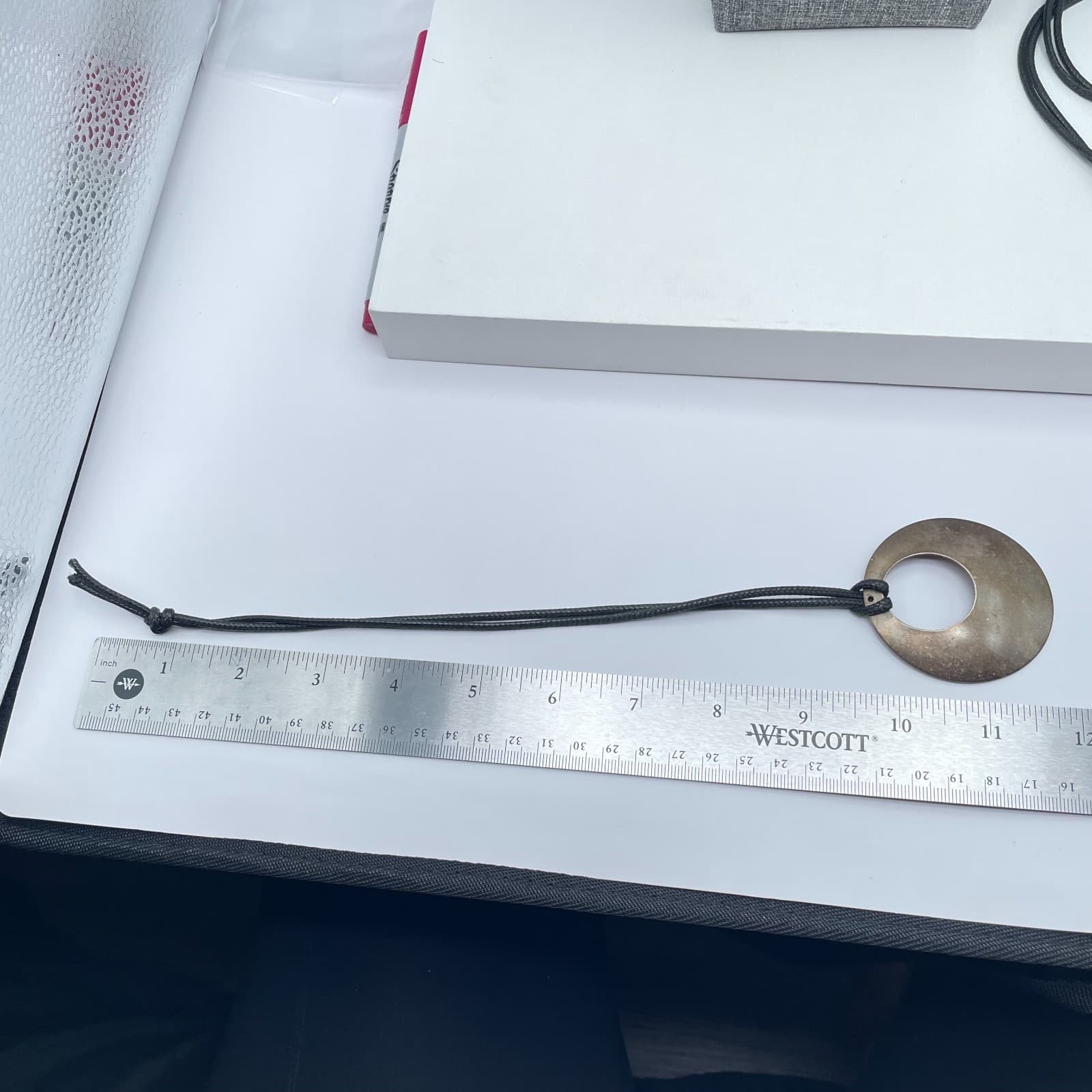 Vintage Multi-Color Swirl Black Cord Hand-Painted Ceramic Bird Pendant Necklace - Thumbnail 4