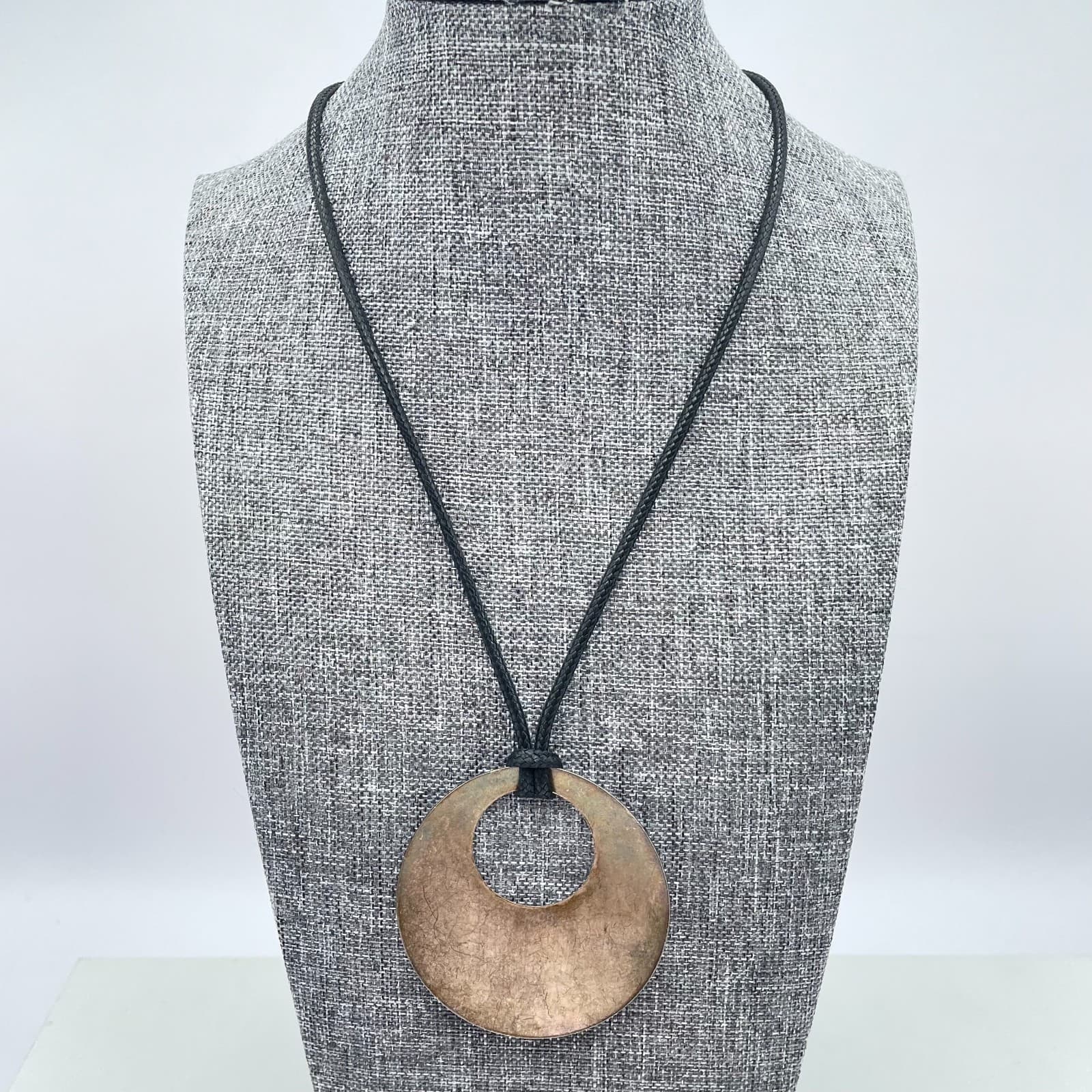 Vintage Multi-Color Swirl Black Cord Hand-Painted Ceramic Bird Pendant Necklace - Thumbnail 5