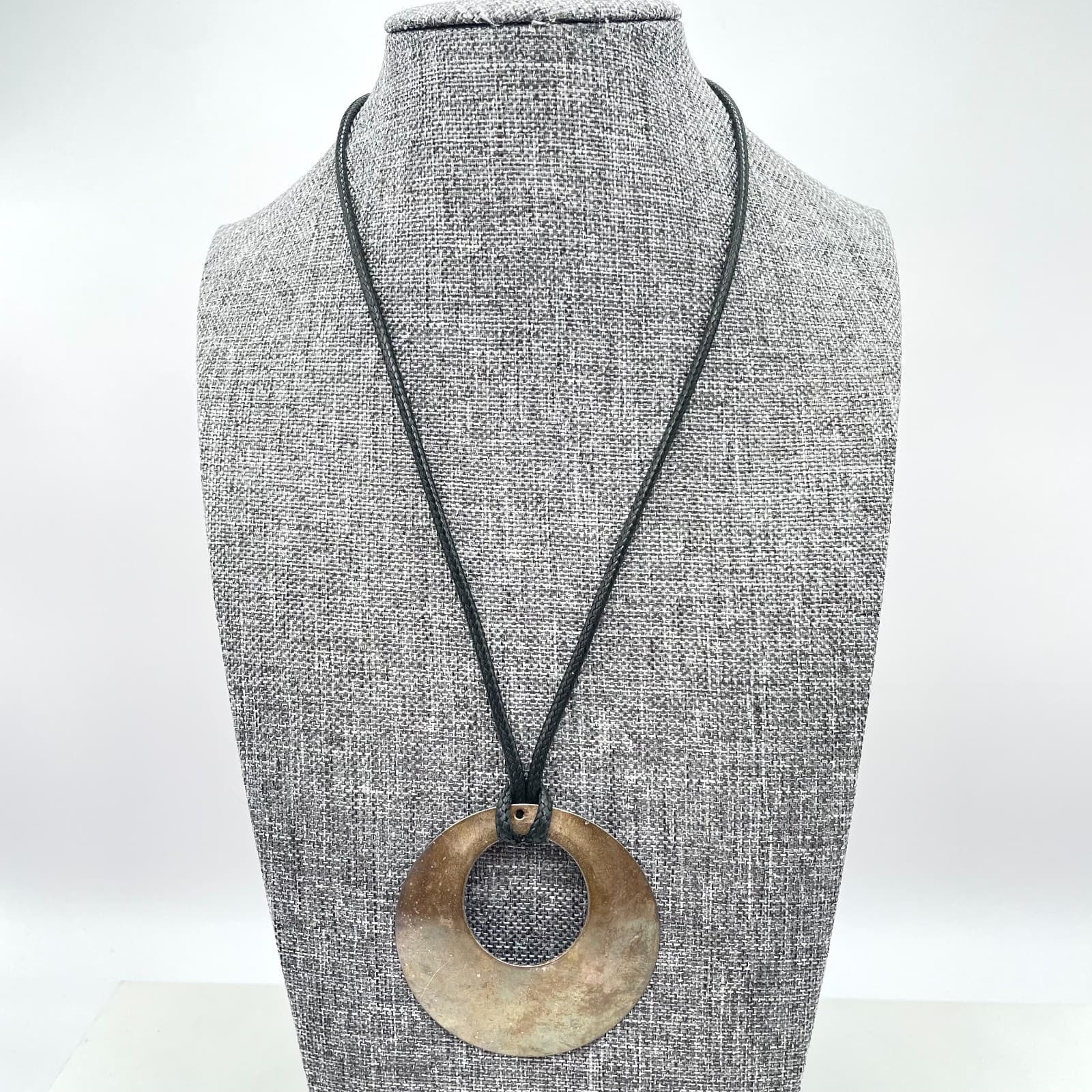 Vintage Multi-Color Swirl Black Cord Hand-Painted Ceramic Bird Pendant Necklace - Thumbnail 6