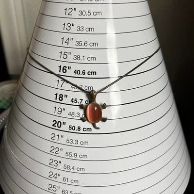 Vintage Turtle Pendant Necklace Pink Cat Eye Stone Bronze Tone Minimalist Charm - Thumbnail 9