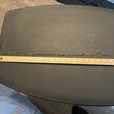 Vintage Double Strand Multicolor Seed Bead Necklace Layered Boho Beaded Chain - Thumbnail 7