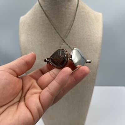 Vintage "Merry Christmas From Heaven" Locket Necklace "I Am With You Always" - Thumbnail 7