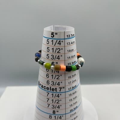 Vintage Multicolor Mixed Bead Bracelet w/ Freshwater Pearl & Rhinestone Accents - Thumbnail 7