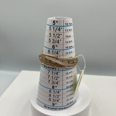 Jane Marie Layered Wrap Bracelet Neutral Leather Beaded Gold JM6278 Snake Print - Thumbnail 9