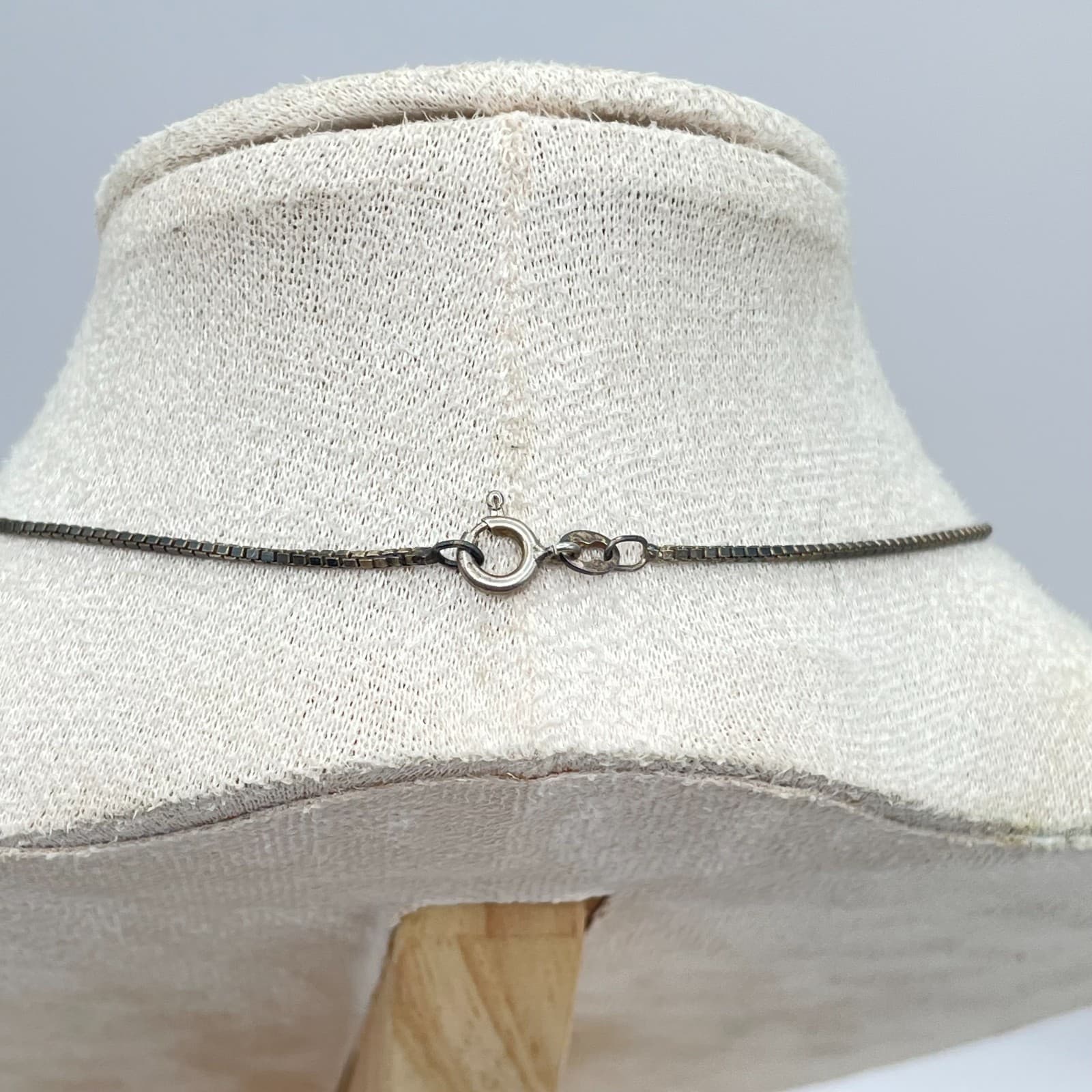 Silver-Tone Box Chain Wire-Wrapped Sea Foam Green Sea Glass Pendant Necklace - Thumbnail 8