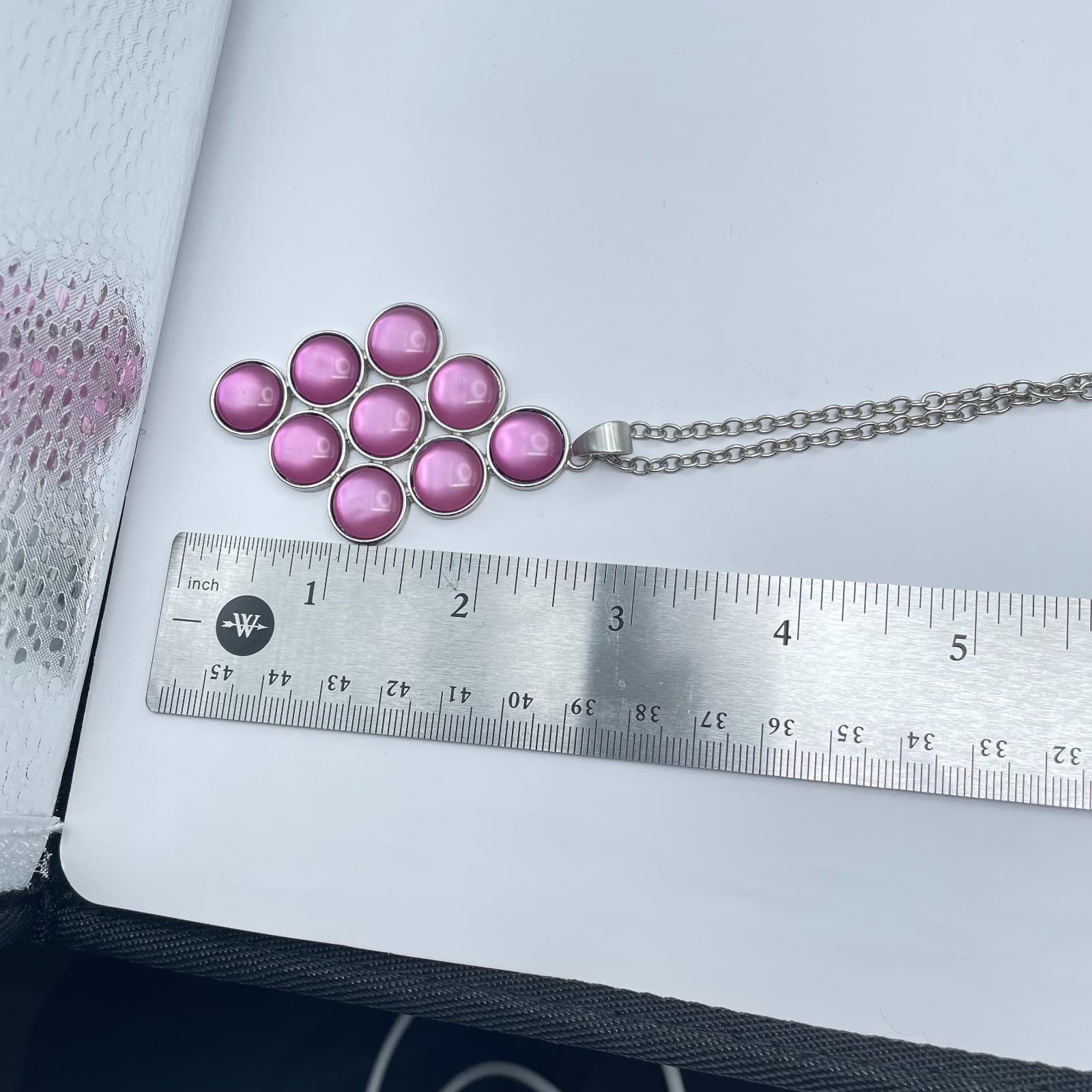 Charming Charlie Silver-Tone Mod Revival Cats Eye Cluster Grape Pendant Necklace - Thumbnail 10