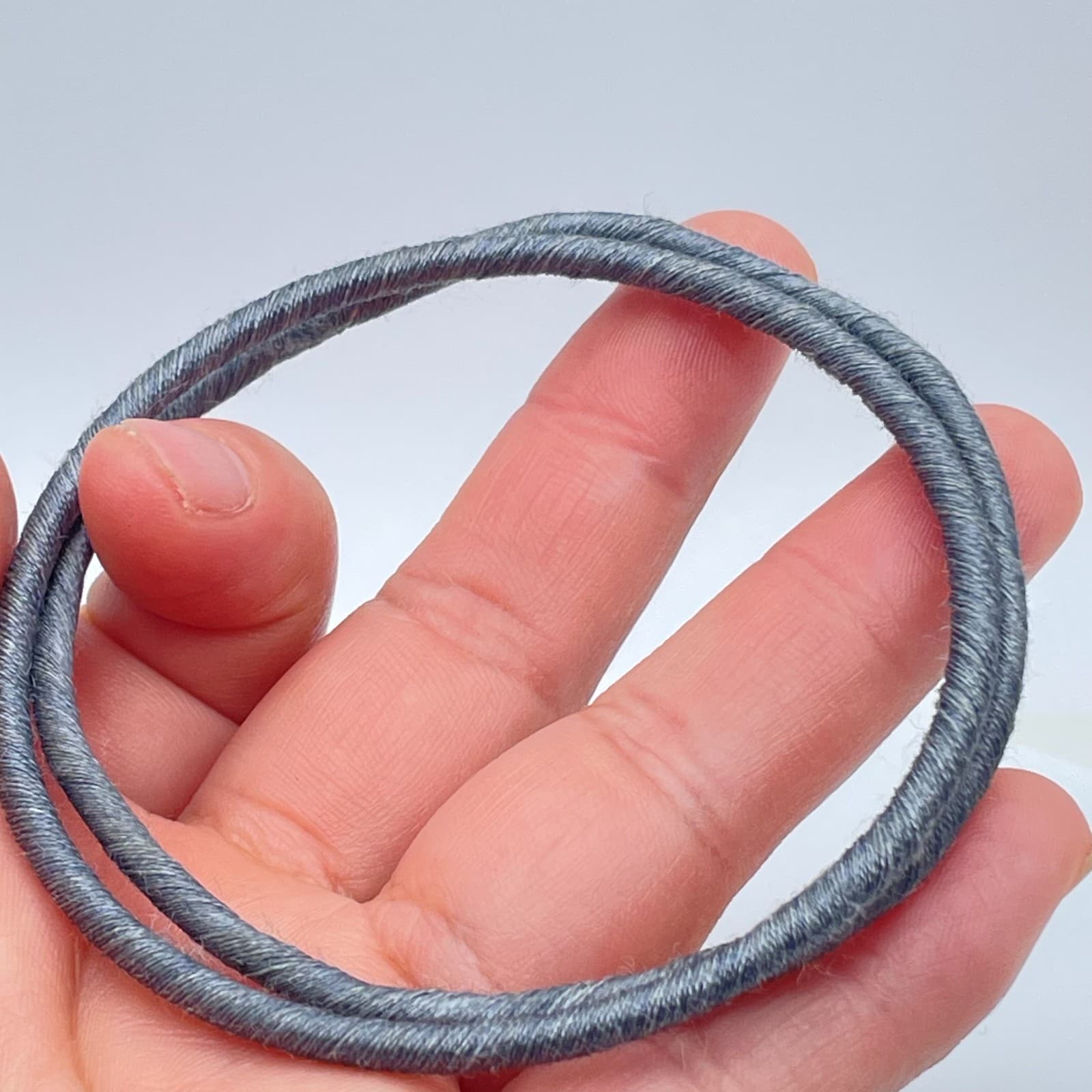 Lot of 3 Ethnic Bohemian Classic Silk Woven Thread Hand-Wrapped Slide Bangles - Thumbnail 5