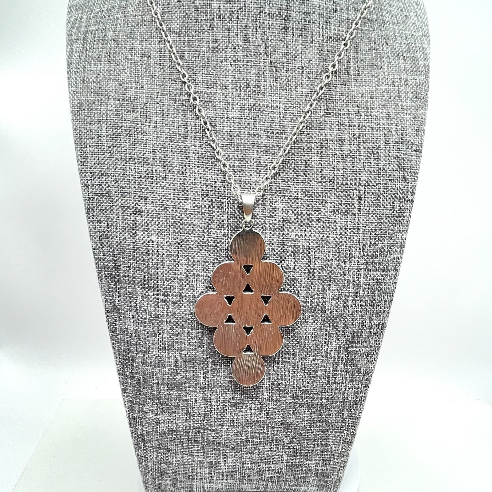 Charming Charlie Silver-Tone Mod Revival Cats Eye Cluster Grape Pendant Necklace - Thumbnail 5