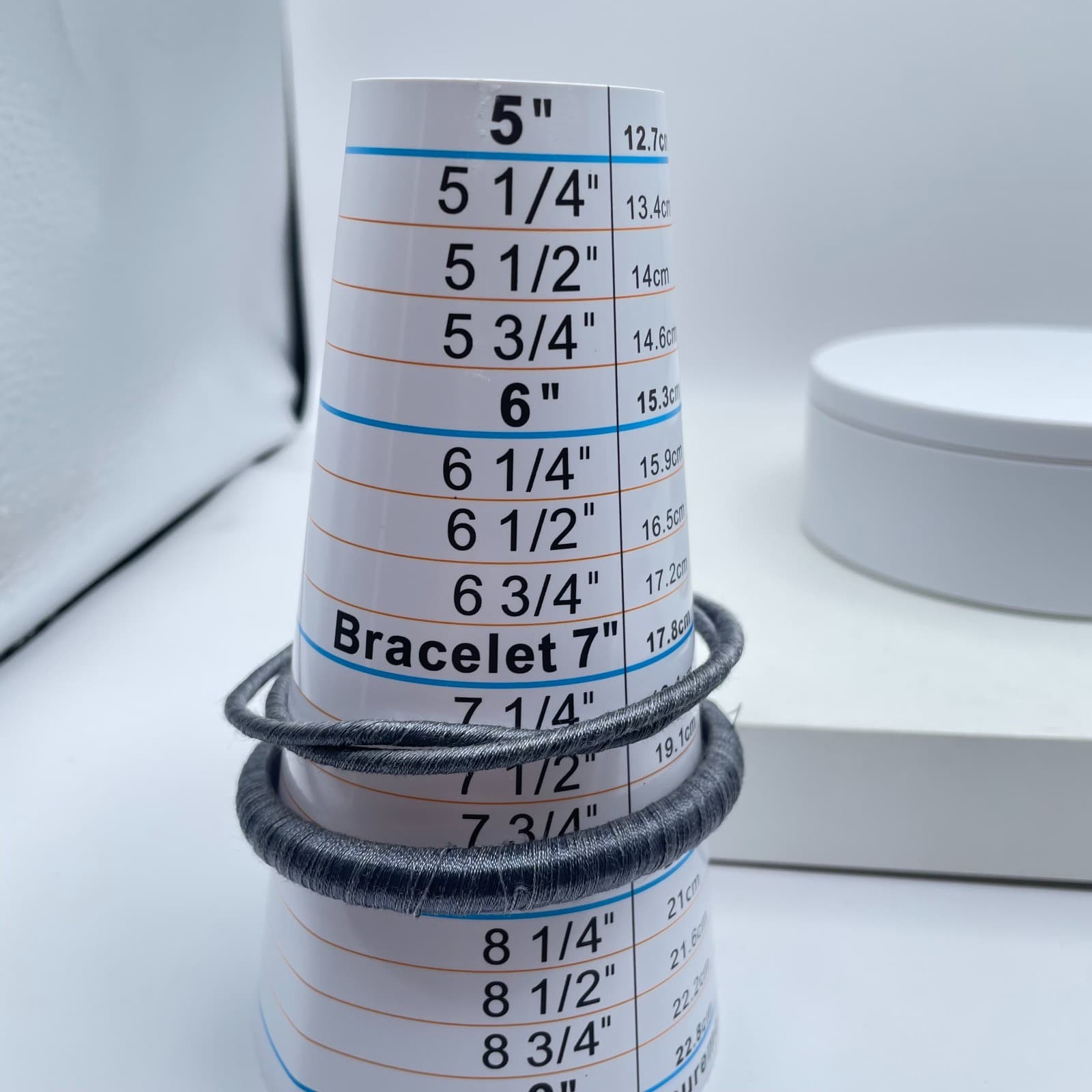 Lot of 3 Ethnic Bohemian Classic Silk Woven Thread Hand-Wrapped Slide Bangles - Thumbnail 3