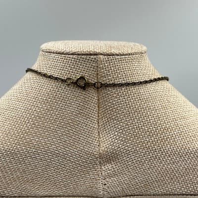 Vintage Silver Tone Classic Floral Filigree Pendant Necklace 20" Antiqued Finish - Thumbnail 6