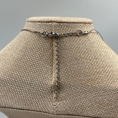 Vintage Large Round Coconut Shell Pendant Necklace Natural Brown Disc Statement - Thumbnail 5