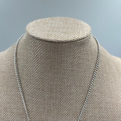 Vintage Swarovski Heart Pendant Necklace Silver Tone Engrave Forever In My Heart - Thumbnail 2