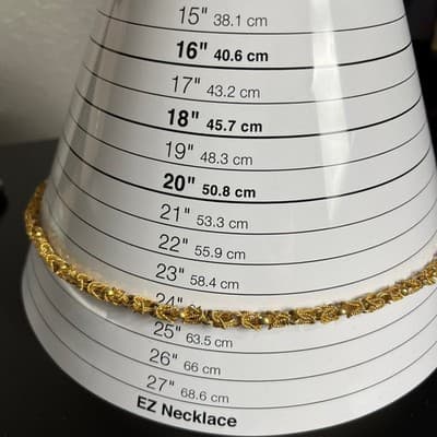 Vintage Gold Tone Textured Link Chain Necklace 25" Twisted Rope Style Fashion - Thumbnail 8