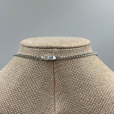 Vintage Swarovski Heart Pendant Necklace Silver Tone Engrave Forever In My Heart - Thumbnail 7