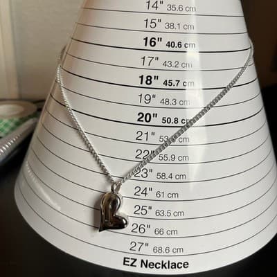 Vintage Swarovski Heart Pendant Necklace Silver Tone Engrave Forever In My Heart - Thumbnail 9